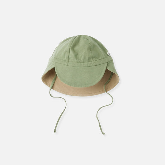 Cloby Sonnenhut in Olive Green/Sandy Beach UPF 50+