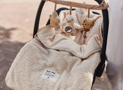 Fußsack für Autositz Kinderwagen Boucle - Naturel