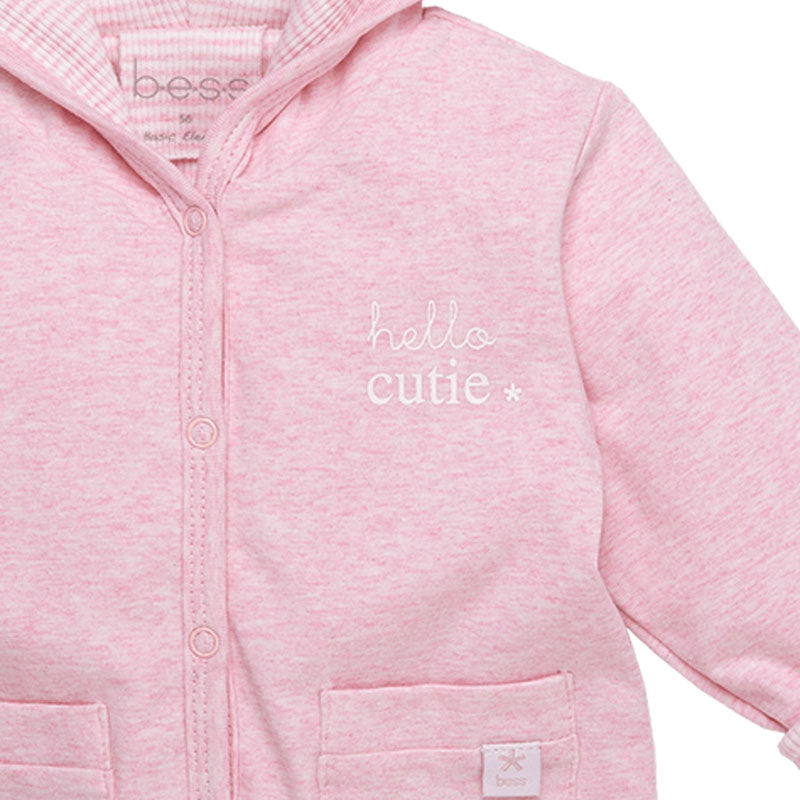 Bess rosa Baby Wendejacke hello cutie