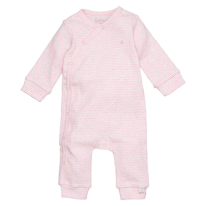 bess rosa gestreifter Baby Strampler für Mädchen ab Gr. 44