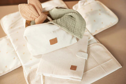 Wickelunterlage Mit Ablagefächern Twill - Natural