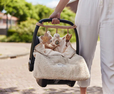 Fußsack für Autositz Kinderwagen Boucle - Naturel