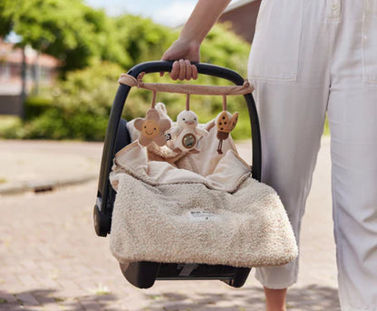 Fußsack für Autositz Kinderwagen Boucle - Naturel