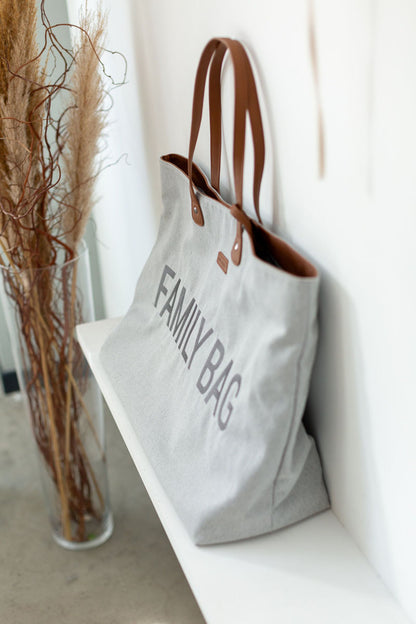 Childhome Family Bag Wickeltasche - Canvas - Grau