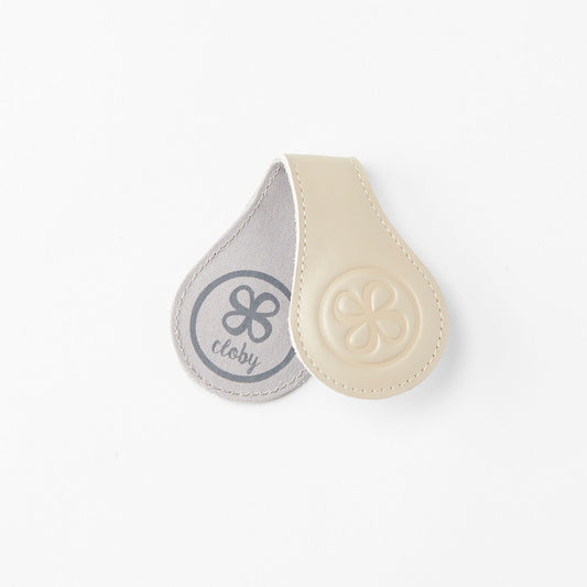 Cloby Magnet-Clips 2er Set Leder beige grau online kaufen