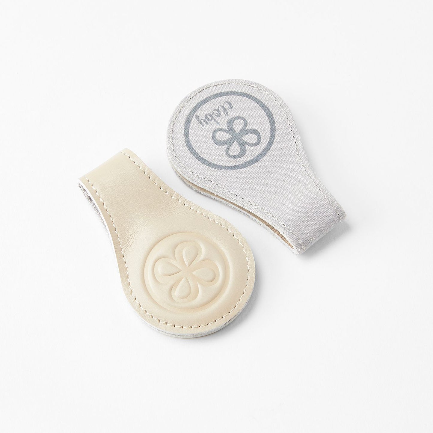 Cloby Magnet-Clips 2er Set Leder beige grau online kaufen