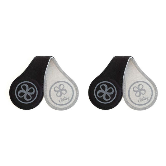 Cloby reflektierende Magnetclips 2er Set schwarz Canvas
