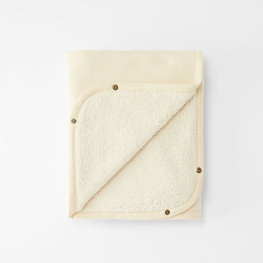 Cloby multifunktionale Teddy Decke in off white