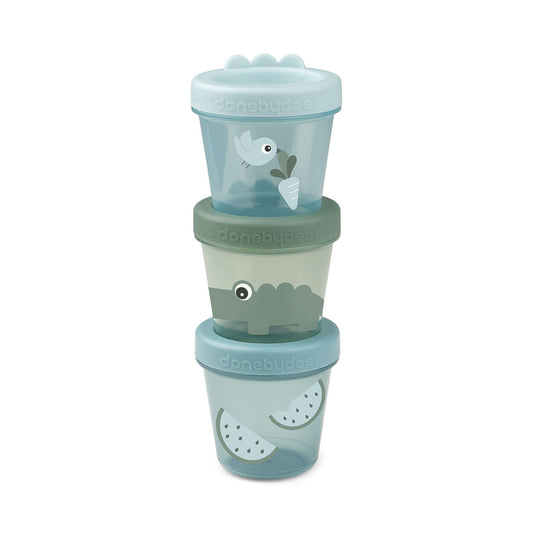 done by deer Baby Snackbox 3-er Set Croco grün