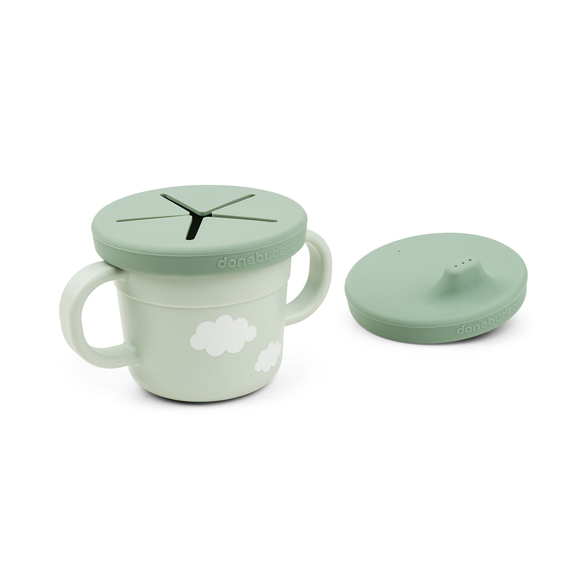 done by deer Foodie Snack & Trinkbecher Set grün - Croco