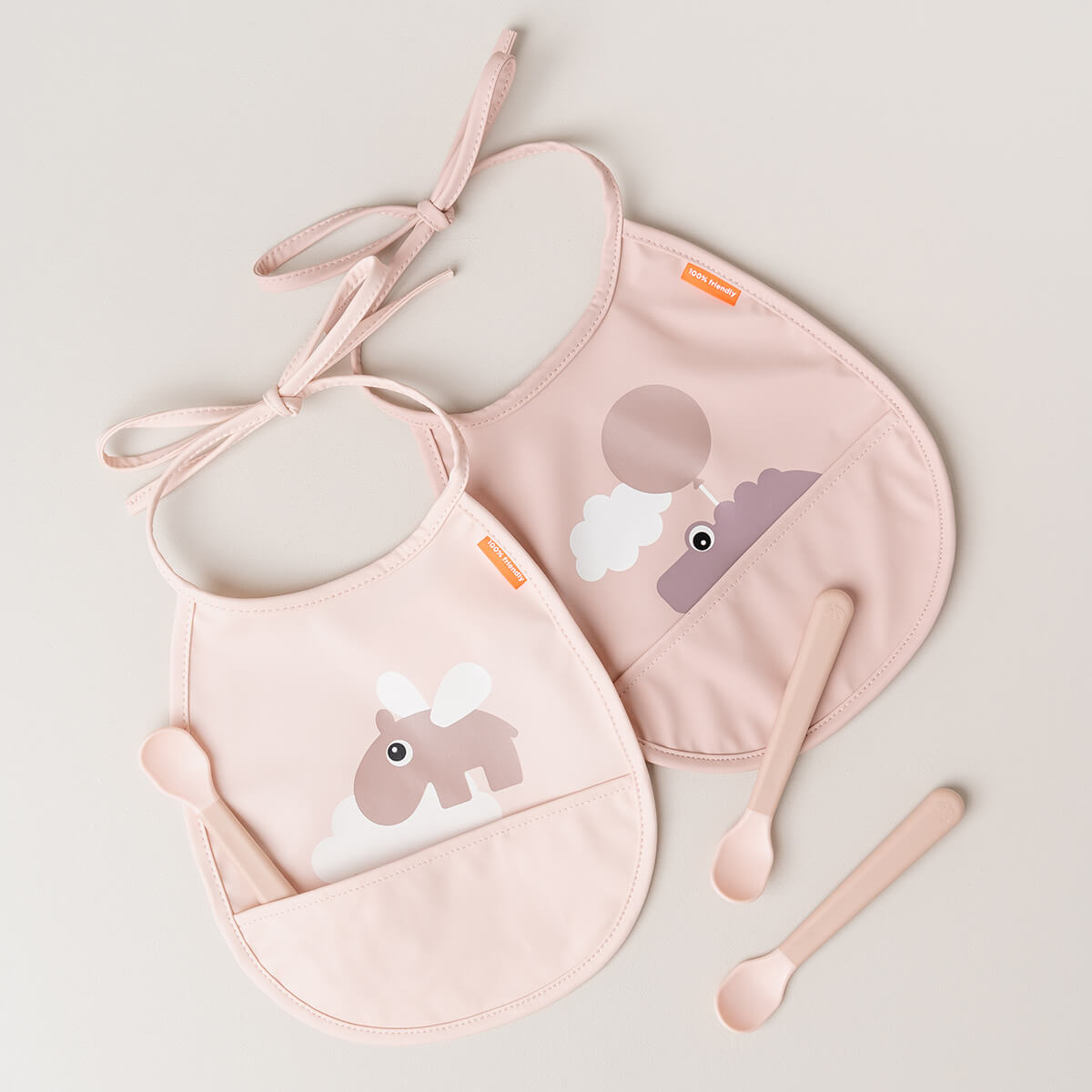 done by deer rosa Mini Taschenlätzchen 2-er Pack Happy Clouds 1343441