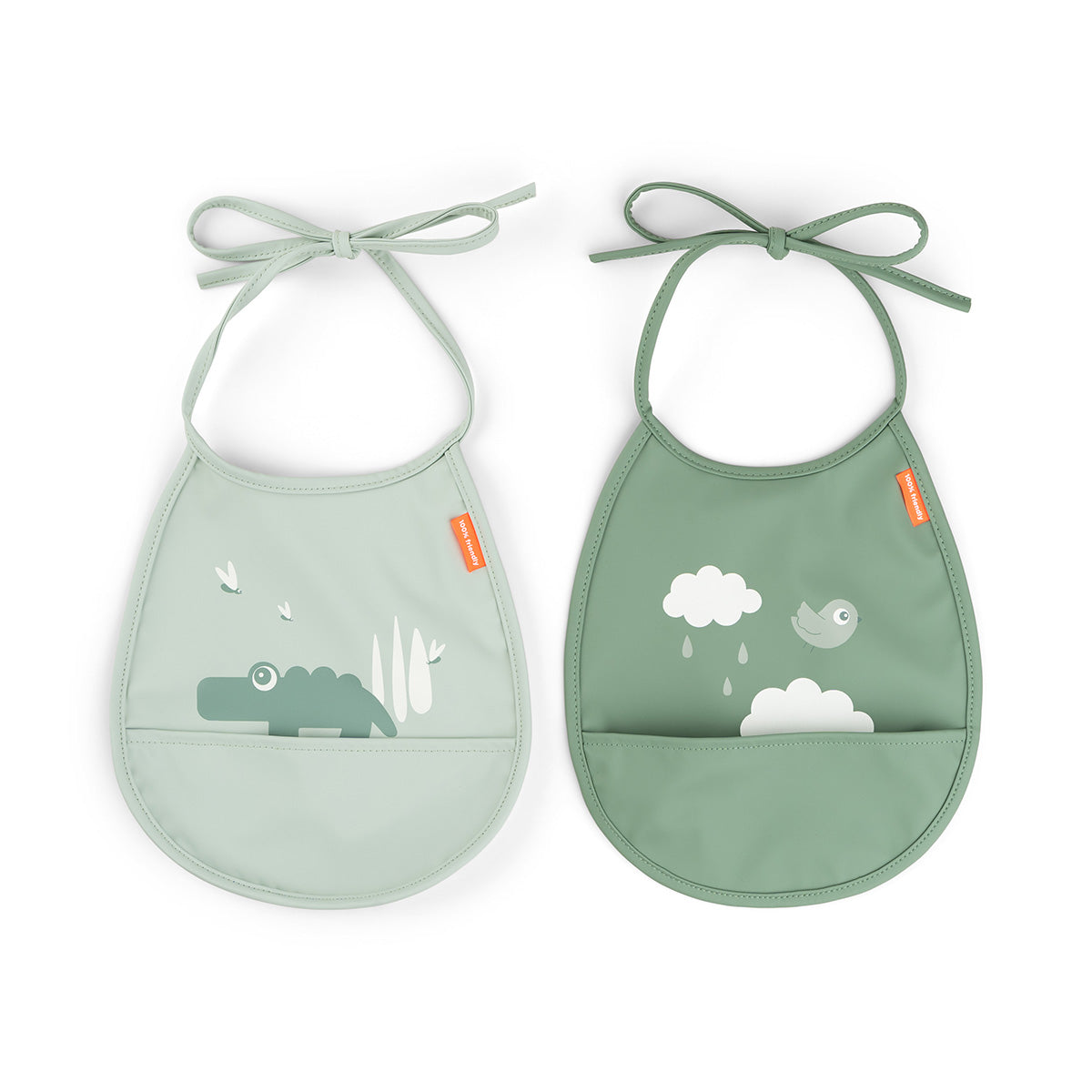 done by deer Mini Taschenlätzchen grün 2-er Pack Croco 1343443