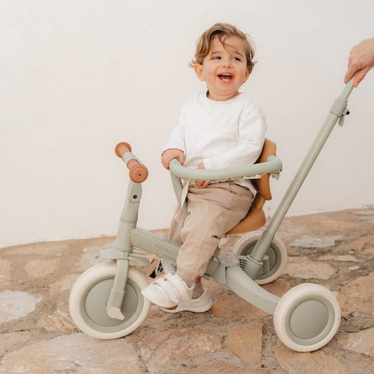 Dreirad 4 in 1 mit Griff Grün Green Leaf Little Dutch Vorbestellung: LIEFERUNG MITTE AUGUST