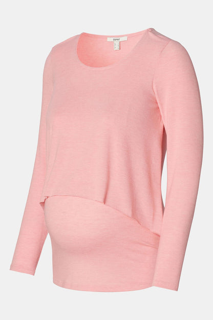 Umstandmode - Longsleeve mit Stillfunktion rosa