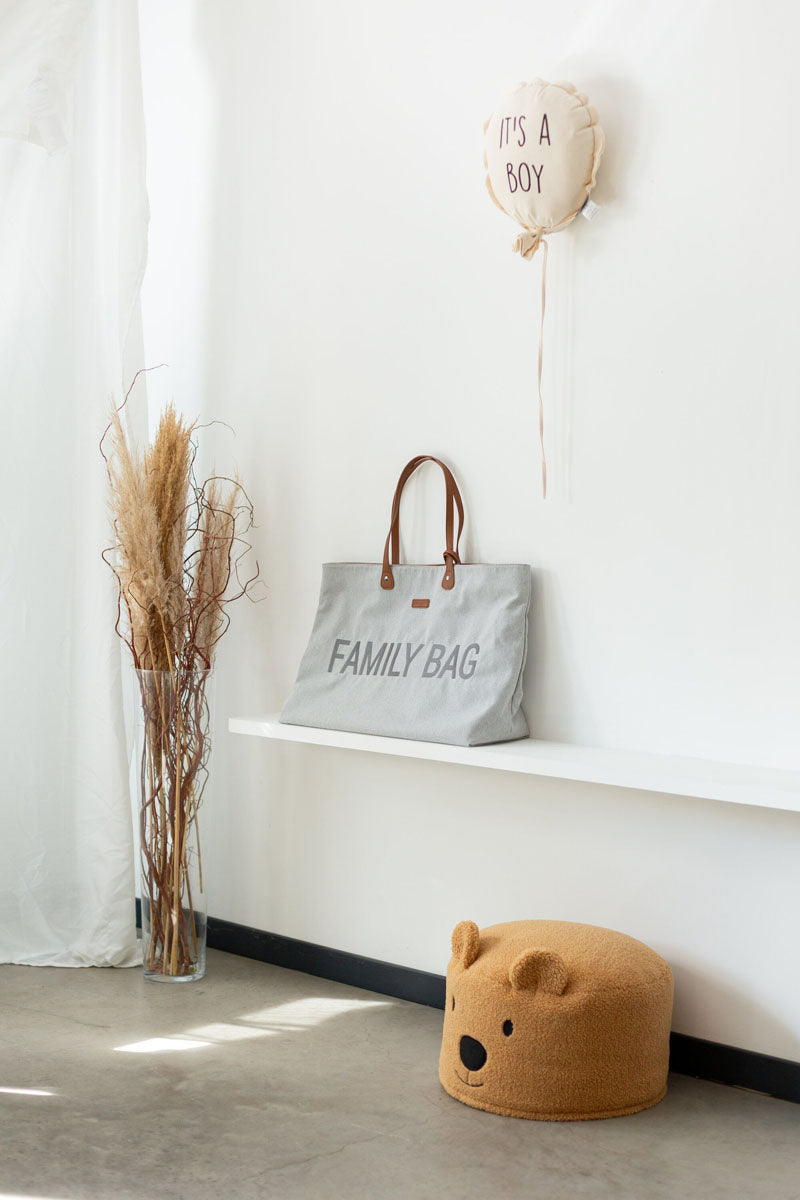 Childhome Family Bag Wickeltasche - Canvas - Grau