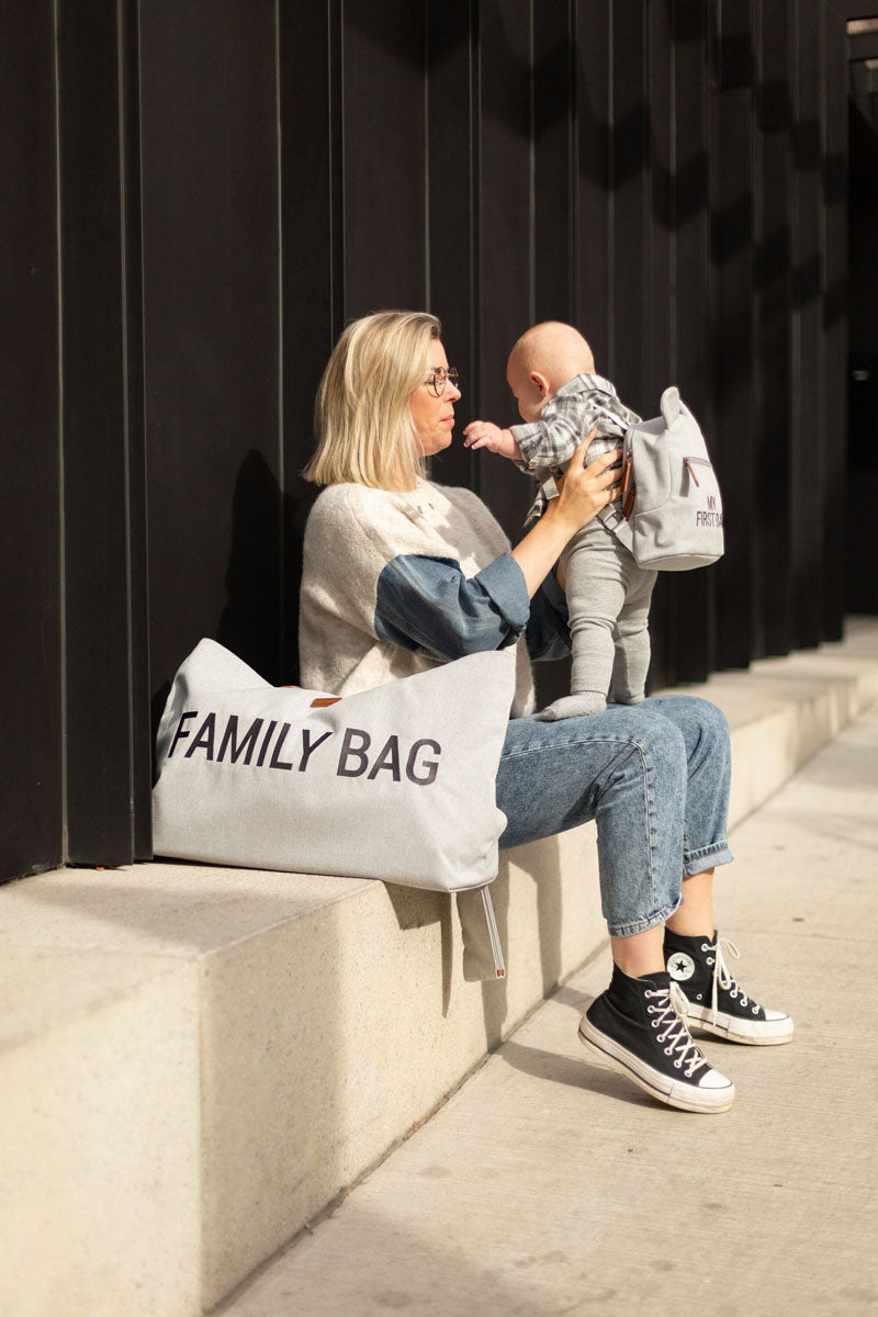 Childhome Family Bag Wickeltasche - Canvas - Grau