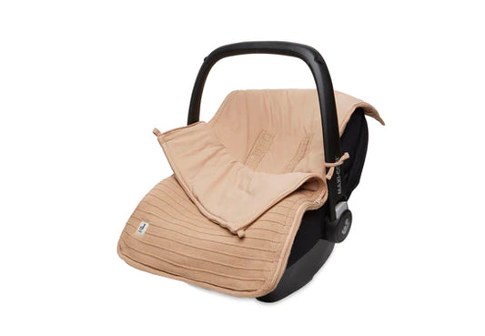 Fußsack für Autositz Kinderwagen Pure Knit - Biscuit