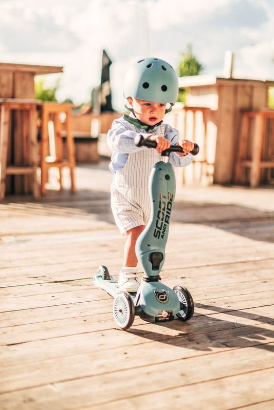 Scoot & Ride Highwaykick 1 steel 2 in1 Kickboard mit Sitz blau