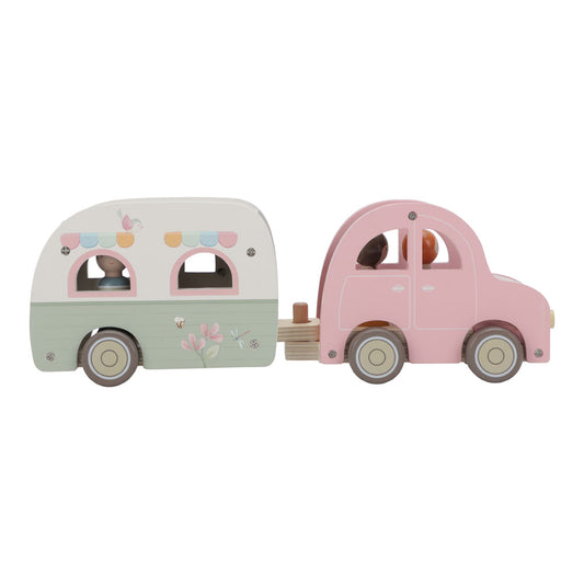 Little Dutch Spielzeugauto mit Wohnwagen Holz