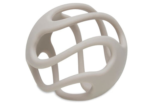 Jollein Ball aus Silikon - sensorischer Baby Spielball Nougat