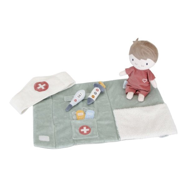 Doktor Spielset Kuschelpuppe Jim Little Dutch Jim Puppe Krankenpflege Spielset