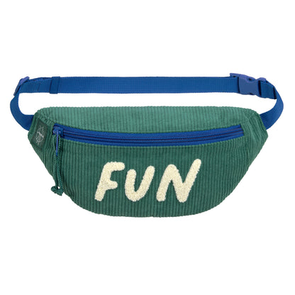 Lässig Bauchtasche Kinder Fun Cord grün - Little Gang