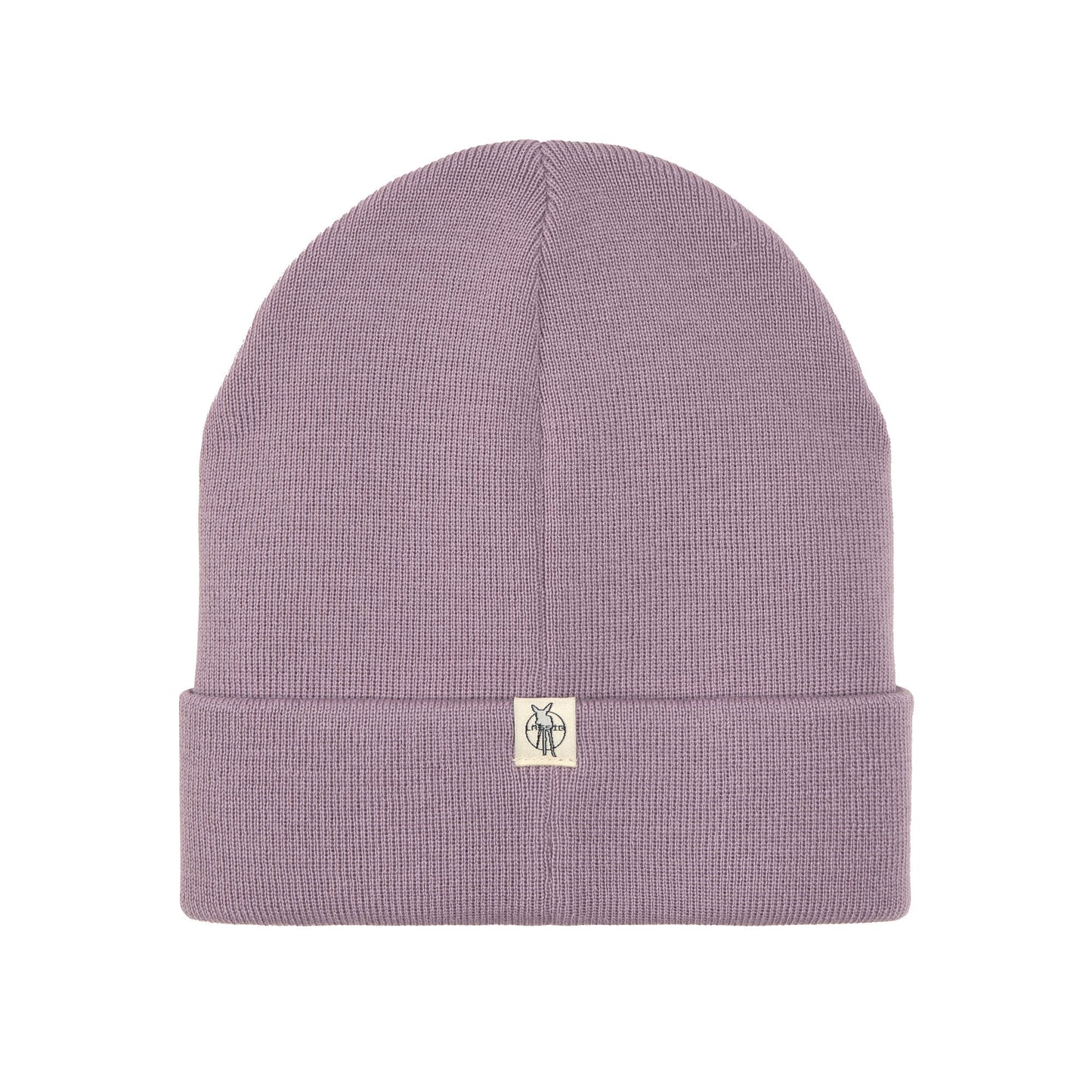 Lässig Beanie Mütze Kinder Herz Lila Merinowolle - Little Gang