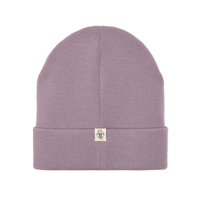 Lässig Beanie Mütze Kinder Herz Lila Merinowolle - Little Gang