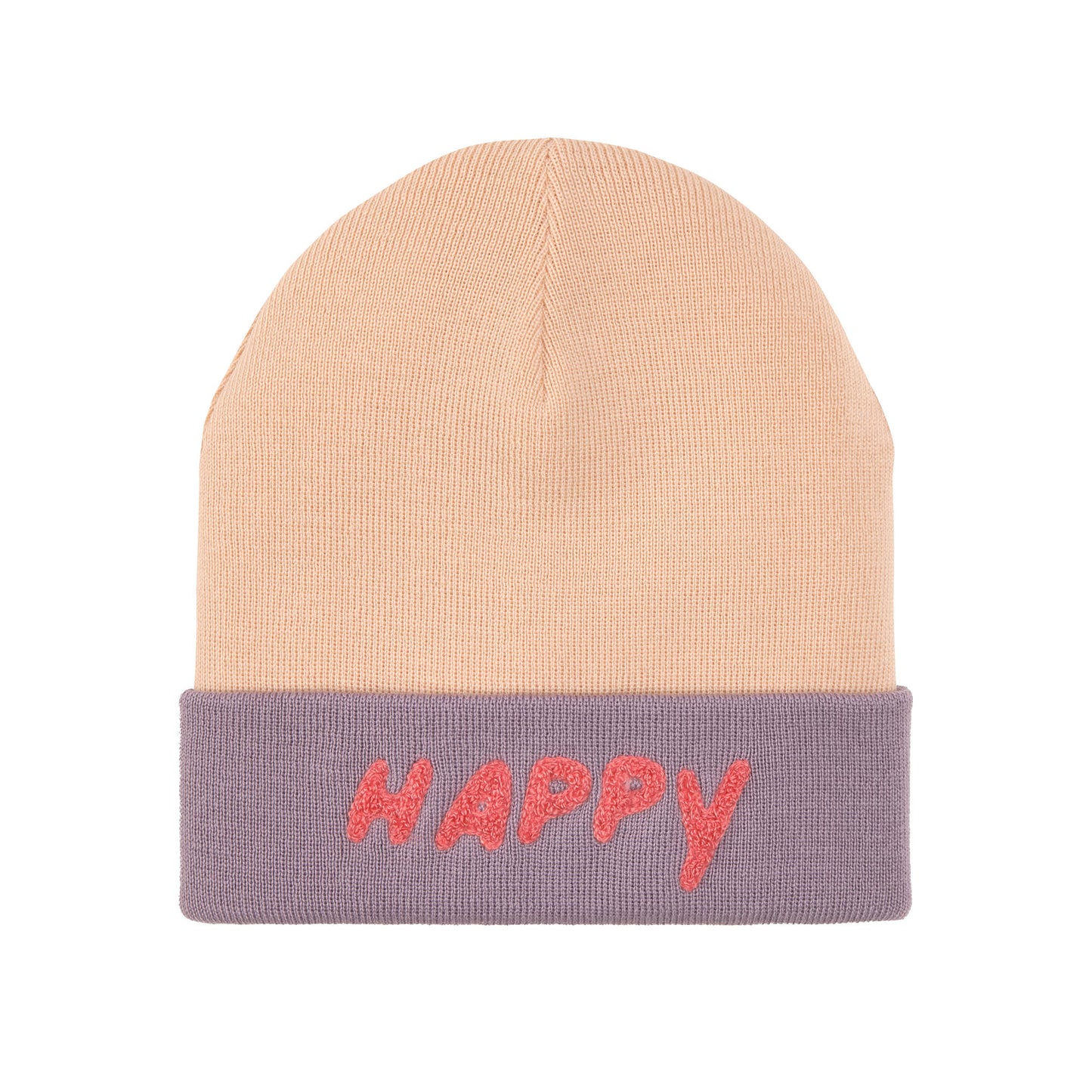 Lässig Beanie Mütze Kinder - Merino Wolle Little Gang Happy Rosa