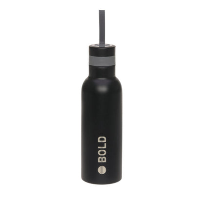 Lässig Edelstahl Trinkflasche BOLD Schwarz