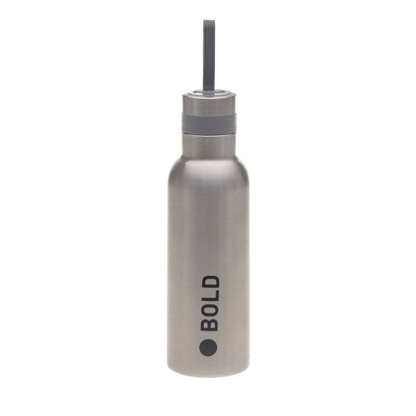 Lässig Edelstahl Trinkflasche BOLD Silber