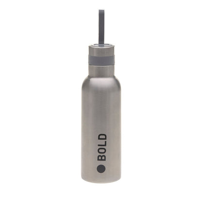 Lässig Edelstahl Trinkflasche BOLD Silber