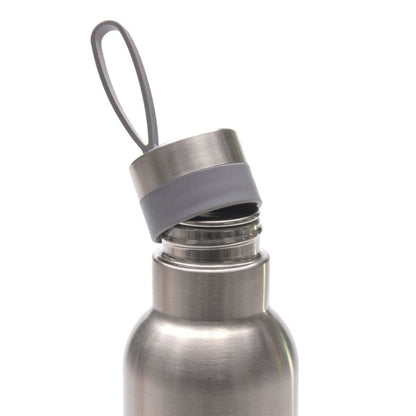 Lässig Edelstahl Trinkflasche BOLD Silber