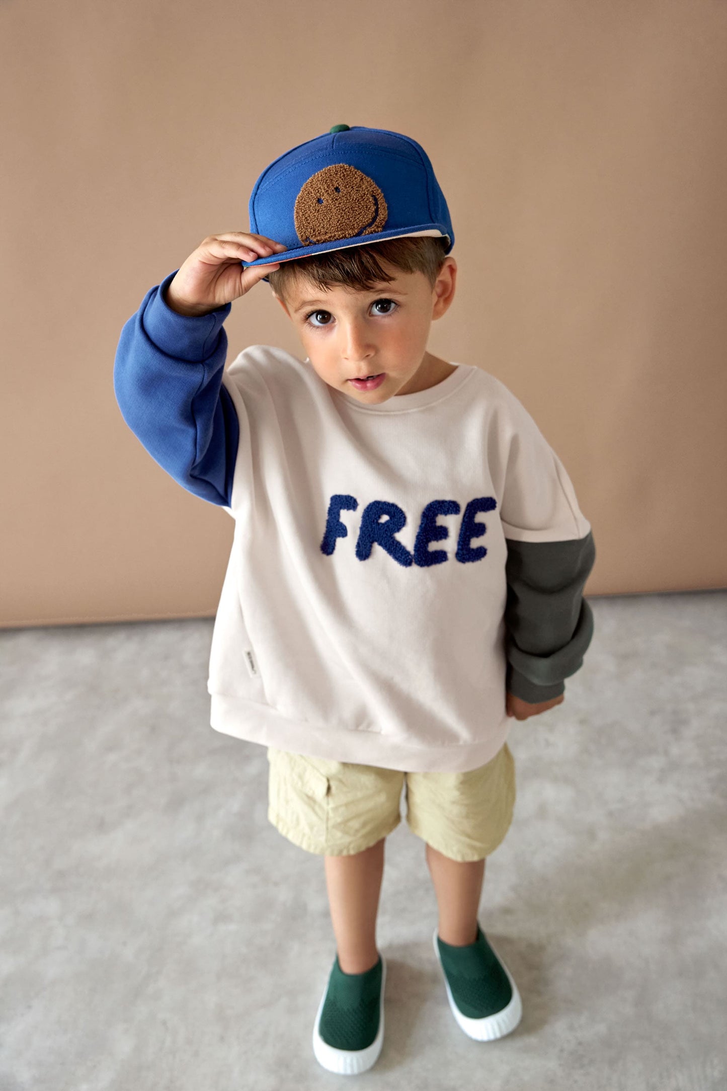 Lässig Kinder Pullover - Bio Baumwolle Little Gang Free Weiß