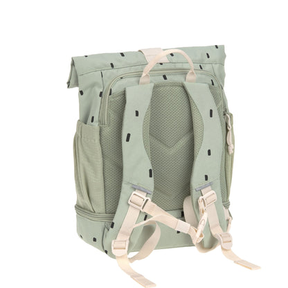 Lässig Kindergartenrucksack Rolltop - Happy Prints Olive