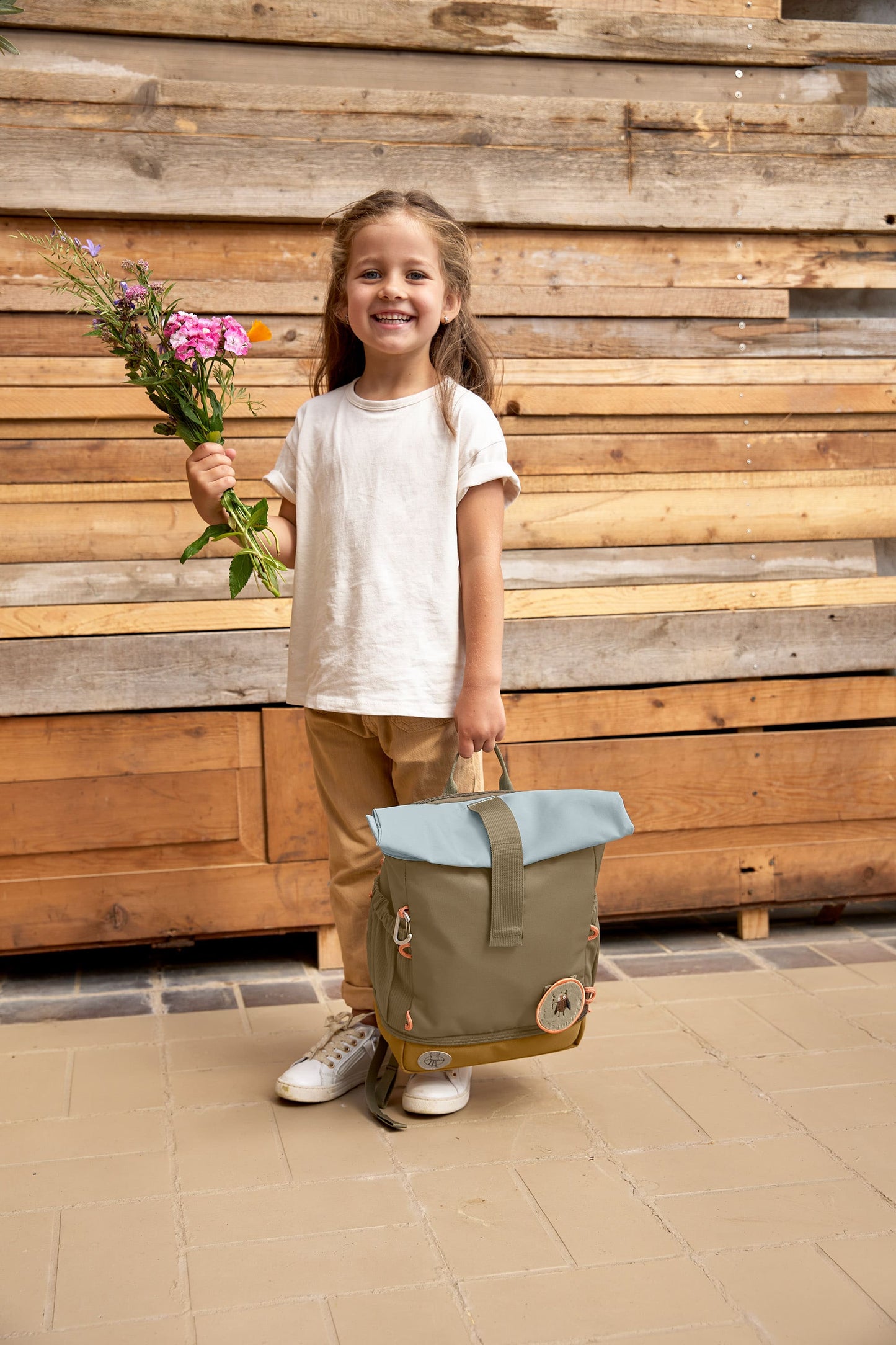 Lässig Kindergartenrucksack Rolltop Nature Oliv