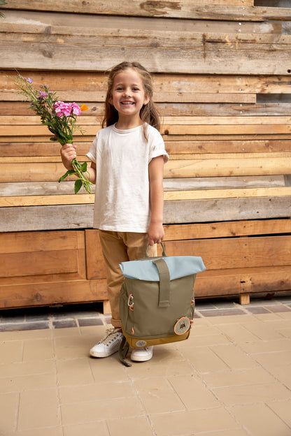 Lässig Kindergartenrucksack Rolltop Nature Oliv