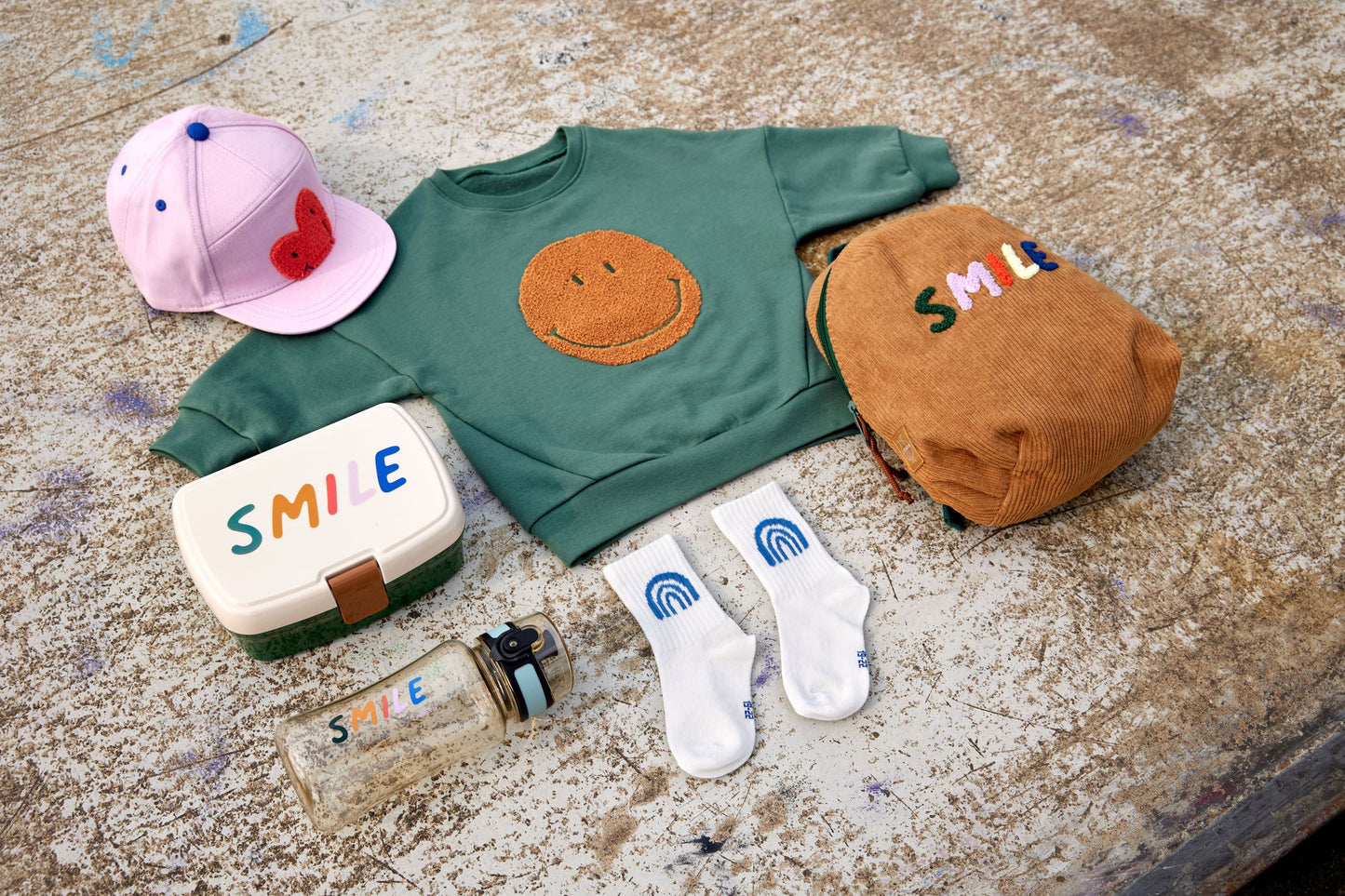 Lässig Brotdose & Trinkflasche Set - Little Gang Smile Milky 1210057181
