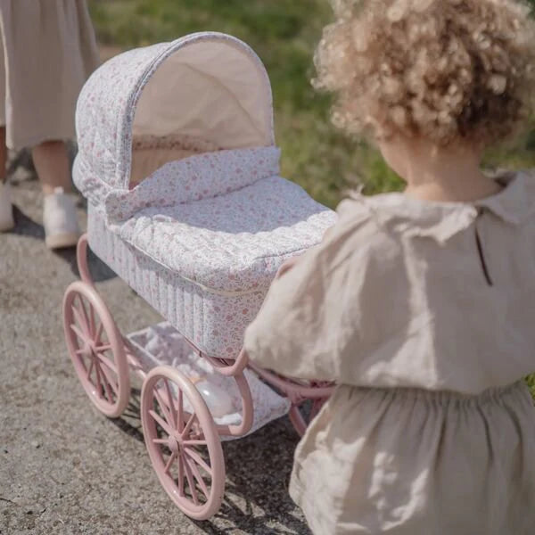 Little Dutch rosa Puppenwagen Metall Soft Flowers