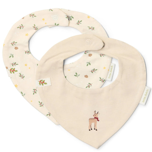 Little Dutch 2er-Pack Weihnachtslätzchen Bandana Little Christmas