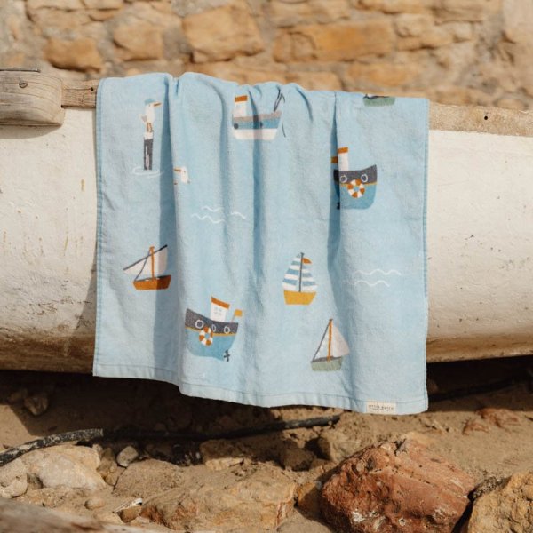 Little Dutch Badehandtuch blau Sailors Bay