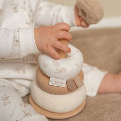 Little Dutch Stapelturm mit Ringen Baby Bunny newborn naturals - Hasenstapelturm