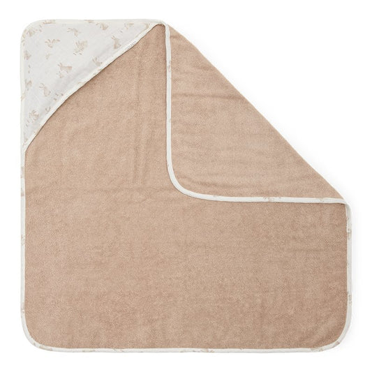 Little Dutch Kapuzenhandtuch beige Musselin Baby Bunny - 75 x 75 cm