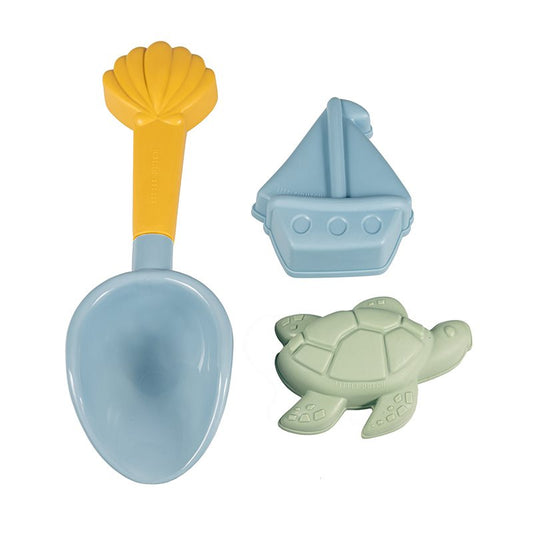 Strandset blau Schaufel und Sandförmchen Little Dutch