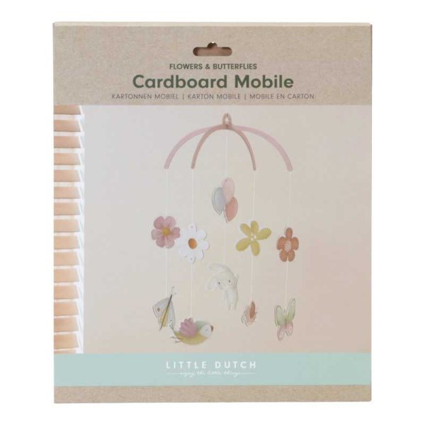 Little Dutch rosa Deko-Mobile Flowers & Butterflies