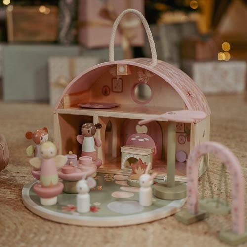 Little Dutch rosa Feenhaus Holz Fairy Garden