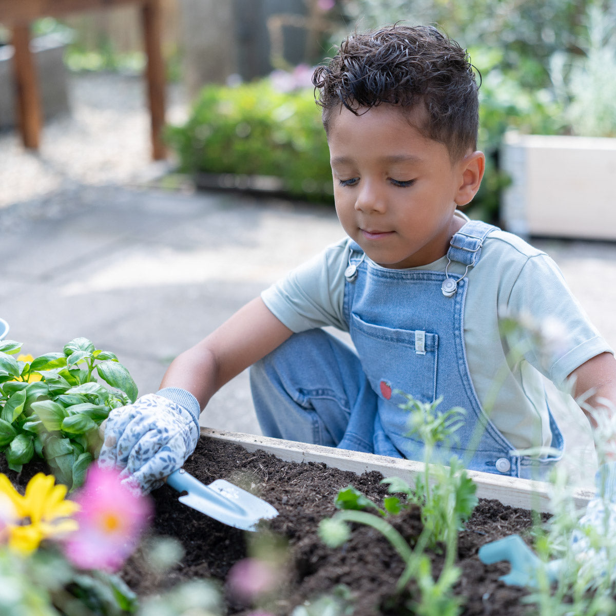 Little Dutch Kinder Gartenhandschuhe blau Forest Friends