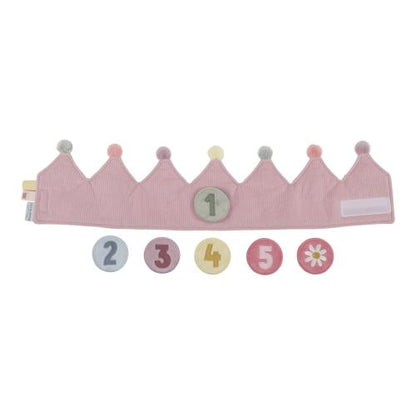 Little Dutch rosa Geburtstagskrone mit Zahlen 1 - 5