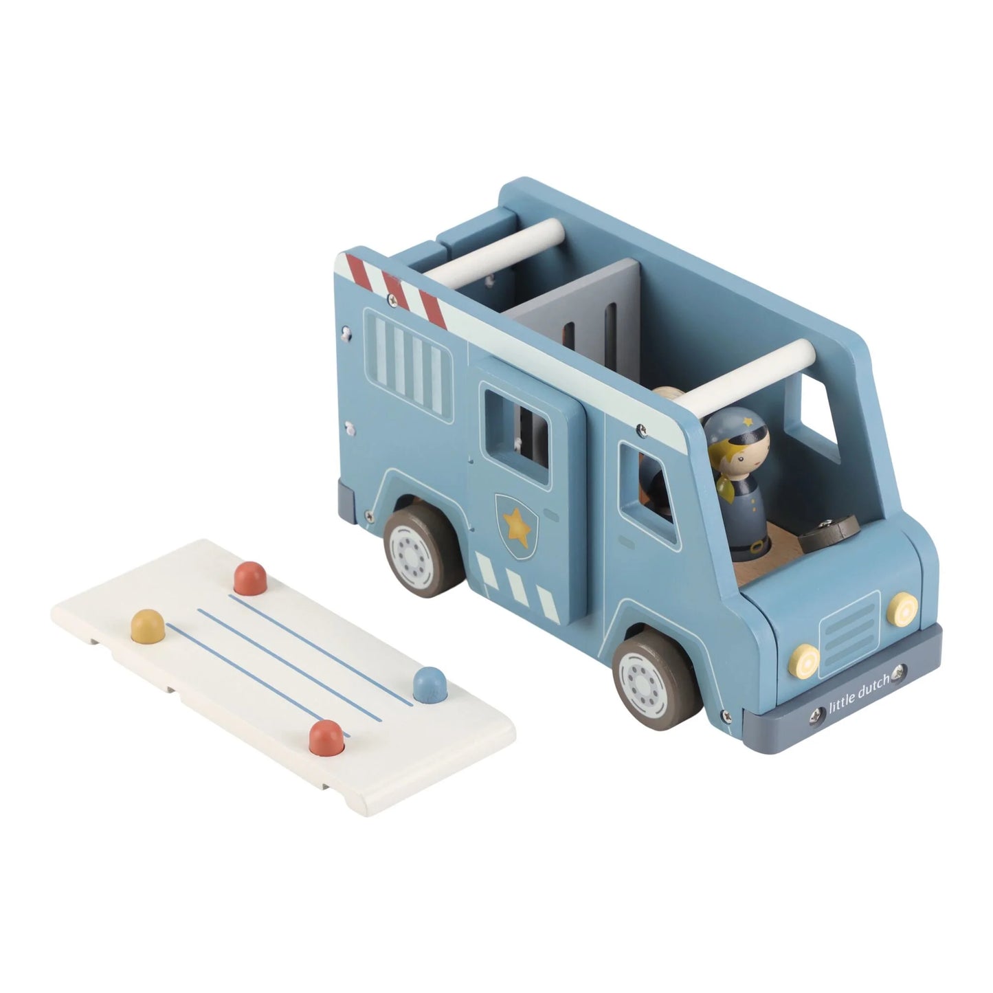 Little Dutch Holz Polizeibus Blau Essentials