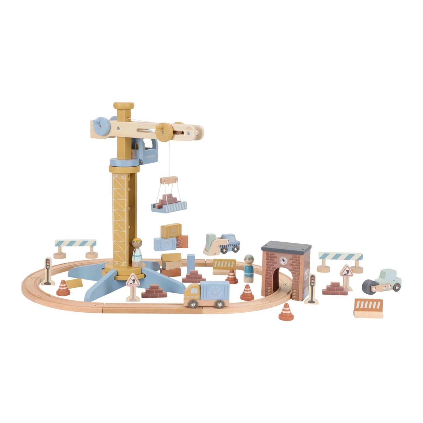 Little Dutch Kran Set Holz Spielset mit Zubehör